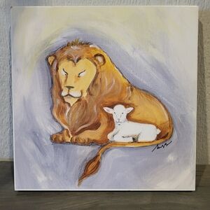 Lion and Lamb Art (NWT But Slight Corner Damage)